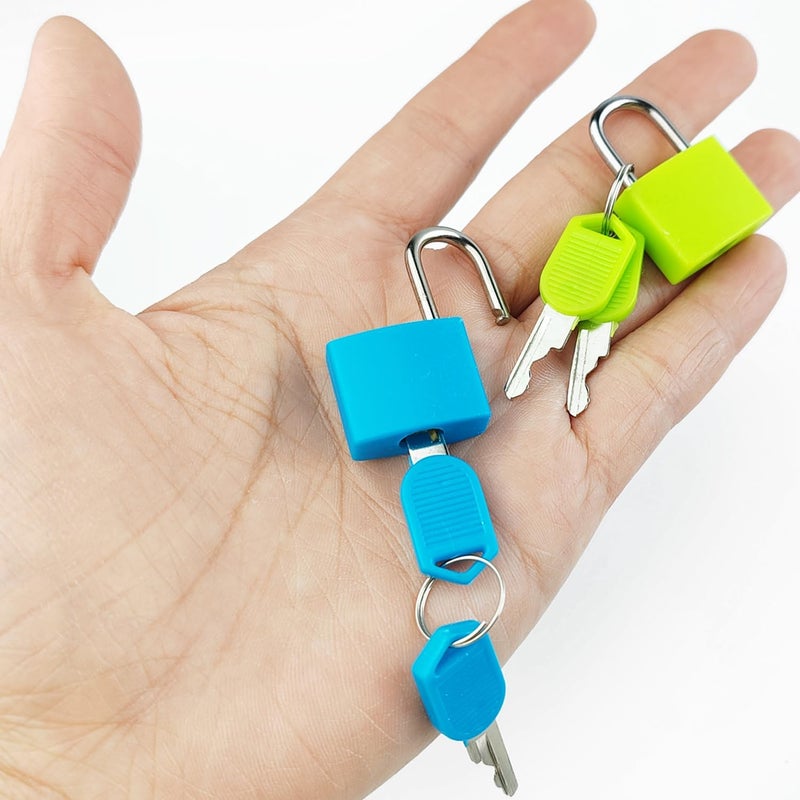 TIHOOD 10PCS Luggage Locks with Keys, Locker Lock Small Luggage Padlocks, Suitcase Locks Metal Keyed Padlock for School Gym - Image 4